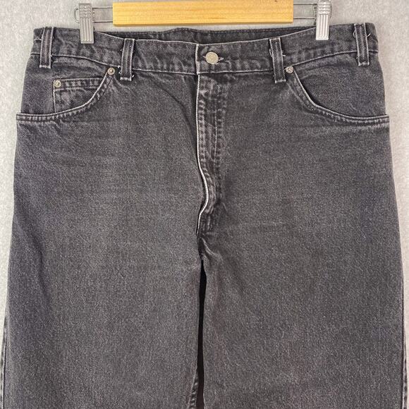 Vintage Levis Mens 38x32 Orange Tab Black 550 Jeans Made in USA - Picture 2 of 11